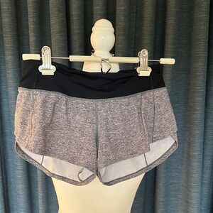 Lululemon Athletica Black and Gray Athletic Shorts